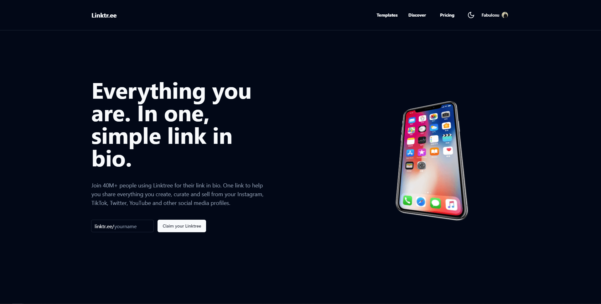 Linktr.ee Clone screenshot 1
