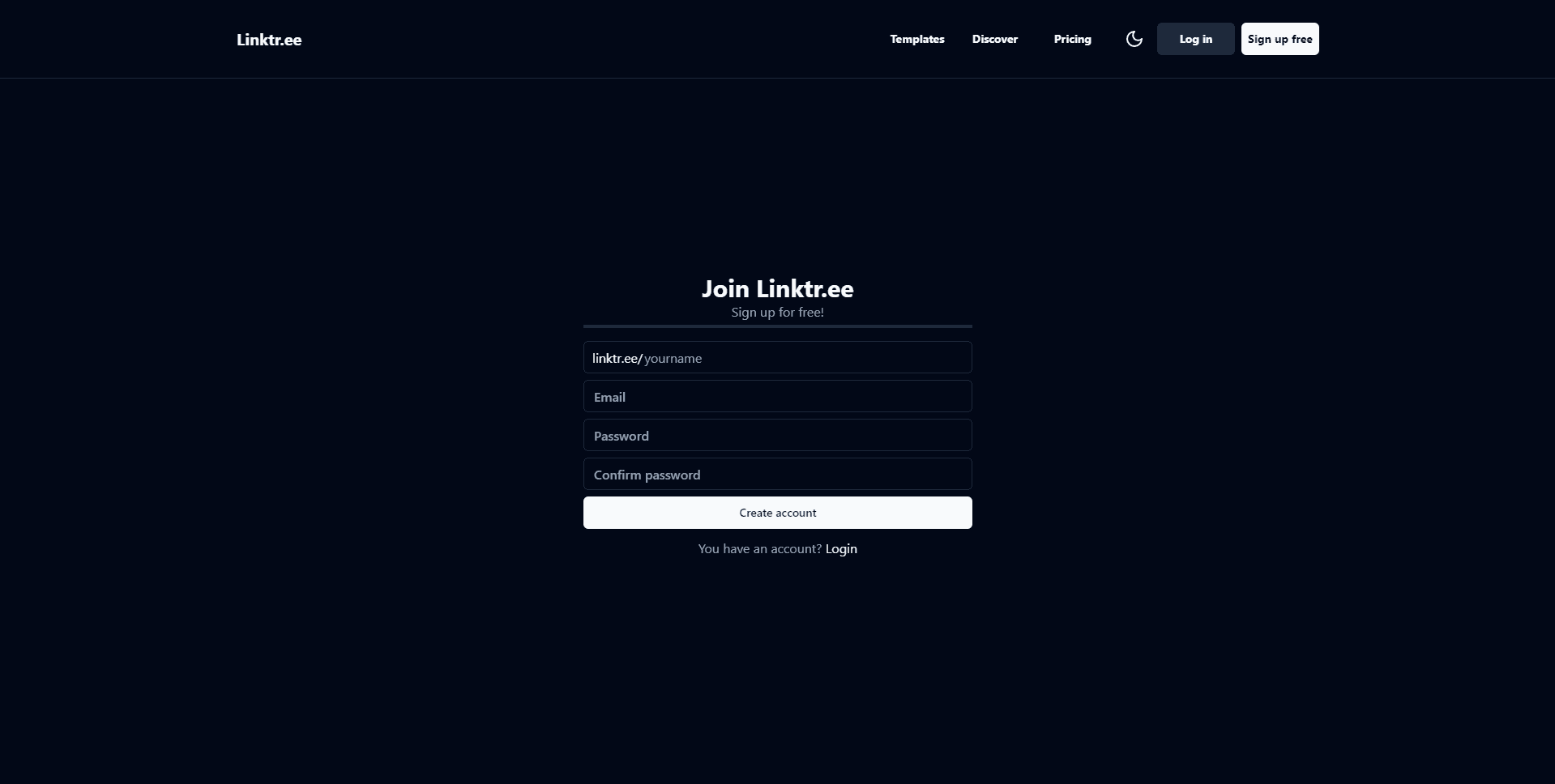 Linktr.ee Clone screenshot 2